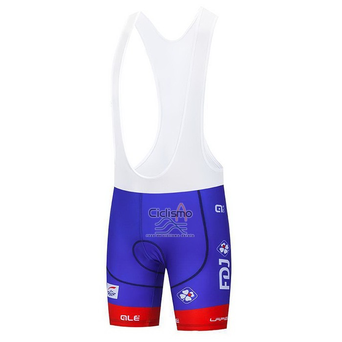Groupama FDJ Ropa Ciclismo Culotte Corto 2021 Mangas Cortas Rojo Azul Blanco